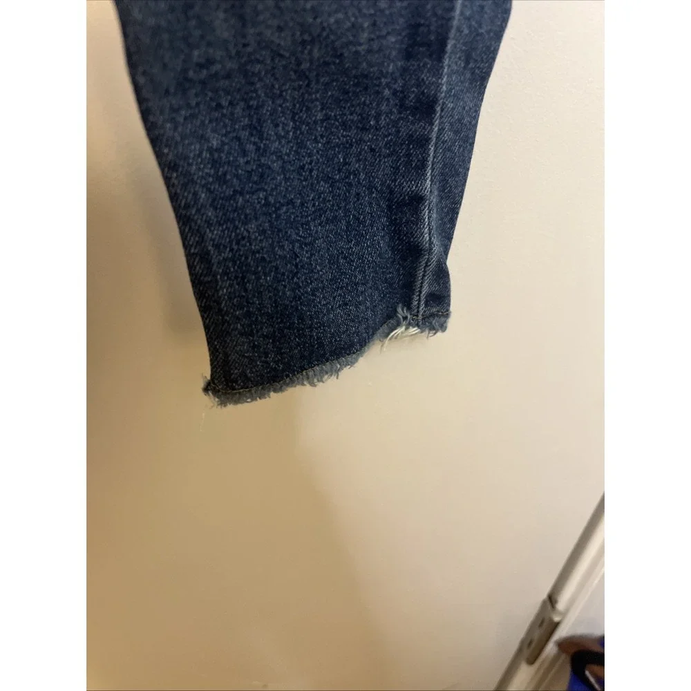 Vineyard Vines Girls 4T Dark Wash Raw Hem Adjustable Waist‎ Denim Jeans